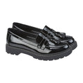 Black - Back - Boulevard Womens-Ladies Loafers