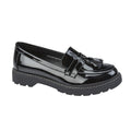 Black - Front - Boulevard Womens-Ladies Loafers