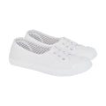 White - Back - Rdek Womens-Ladies Canvas Pumps