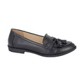 Black - Front - Boulevard Womens-Ladies Matte Tassel Loafers