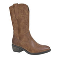 Tan - Front - Cipriata Womens-Ladies Wanda Cowboy Boots