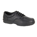 Black - Front - Dr Keller Mens Leather Gibson Shoes