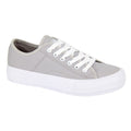 Grey - Front - Rdek Womens-Ladies Canvas Trainers