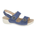 Navy Blue - Front - Boulevard Womens-Ladies Sling Back Sandals