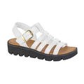 White - Front - Cipriata Womens-Ladies Azia T-Bar Sandals