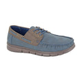 Navy-Brown - Front - Scimitar Mens Boat Shoes