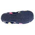 Navy Blue - Back - Sleepers Womens-Ladies Sheena Clouds Slippers