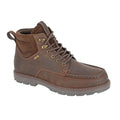 Brown - Front - Woodland Mens Waxy Leather Ankle Boots