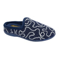 Navy - Front - Sleepers Womens-Ladies Tammy Mule Slippers