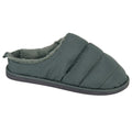 Dark Grey - Front - Sleepers Mens Trevor Mule Slippers