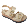 Gold - Back - Cipriata Womens-Ladies Milia Sandals