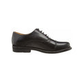 Black - Back - Scimitar Mens Capped Oxford Cadet Shoes