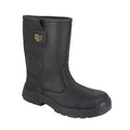 Black - Front - Grafters Mens Waterproof Safety Rigger Boots