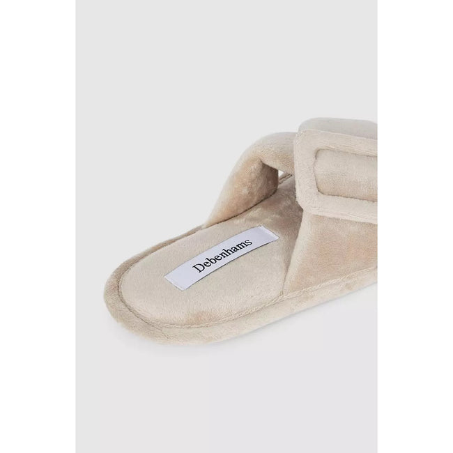 Debenhams Womens Ladies Buckle Velour Slippers Discounts on