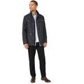 Charcoal - Front - Maine Mens Waxed Funnel Neck Jacket