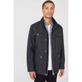 Charcoal - Back - Maine Mens Waxed Funnel Neck Jacket