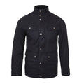 Navy - Front - Maine Mens Waxed Funnel Neck Jacket