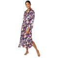 Multicoloured - Front - Debenhams Womens-Ladies Wilderness Floral Wrap Robe