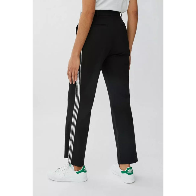 Burberry Black Mesh Striped Jersey Tailored Trousers | eBay