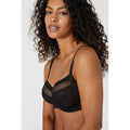 Black-Natural - Lifestyle - Gorgeous Womens-Ladies Geometric Mesh Non-Padded Bra (Pack of 2)