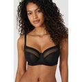 Black-Natural - Close up - Gorgeous Womens-Ladies Geometric Mesh Non-Padded Bra (Pack of 2)