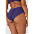 Purple - Back - Gorgeous Womens-Ladies Spotted Embroidered Midi Brief