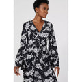 Monochrome - Side - Principles Womens-Ladies Floral Front Tie Kimono Sleeve Midi Dress