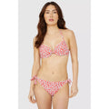 Red - Side - Debenhams Womens-Ladies Ditsy Print Underwired Bikini Top