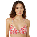 Red - Front - Debenhams Womens-Ladies Ditsy Print Underwired Bikini Top