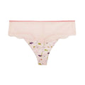 Pale Pink - Front - Gorgeous Womens-Ladies Floral Satin Thong