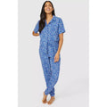 Bright Blue - Lifestyle - Debenhams Womens-Ladies Meadow Woven Revere Collar Pyjama Top