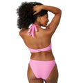 Pink - Back - Gorgeous Womens-Ladies Textured Non-Padded Bikini Top