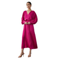 Pink - Front - Principles Womens-Ladies Wrap Batwing Sleeve Midi Dress