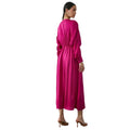 Pink - Back - Principles Womens-Ladies Wrap Batwing Sleeve Midi Dress