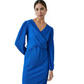 Cobalt Blue - Side - Principles Womens-Ladies Jersey Twisted Knot Front Midi Dress