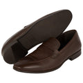 Dark Brown - Lifestyle - Debenhams Mens Tumbled Leather Loafers