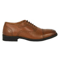 Tan - Back - Debenhams Mens Thomas Blunt Leather Brogues