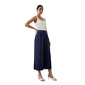 Navy - Lifestyle - Principles Womens-Ladies Pleated Shirred Wide Leg Trousers