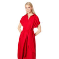 Red - Side - Principles Womens-Ladies Front Tie Midi Dress