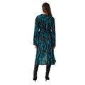 Teal - Back - Principles Womens-Ladies Abstract Wrap Dress