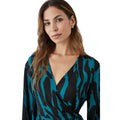 Teal - Lifestyle - Principles Womens-Ladies Abstract Wrap Dress