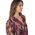 Brown - Side - Principles Womens-Ladies Abstract Wrap Top