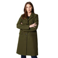 Forest - Front - Principles Womens-Ladies Long Length Fitted And Flared Coat