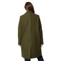 Forest - Back - Principles Womens-Ladies Long Length Fitted And Flared Coat
