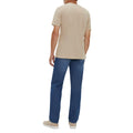 Blue - Back - Maine Mens Mid Wash Straight Leg Jeans