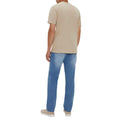 Blue - Back - Maine Mens Stone Wash Straight Jeans