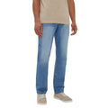 Blue - Front - Maine Mens Stone Wash Straight Jeans