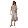 Blush - Side - Principles Womens-Ladies Floral Wrap Flared Dress