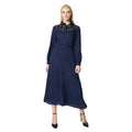 Navy - Front - Principles Womens-Ladies Lace Detail Button-Down Midi Dress