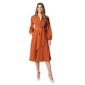 Ginger - Front - Principles Womens-Ladies Collared Wrap Midi Dress